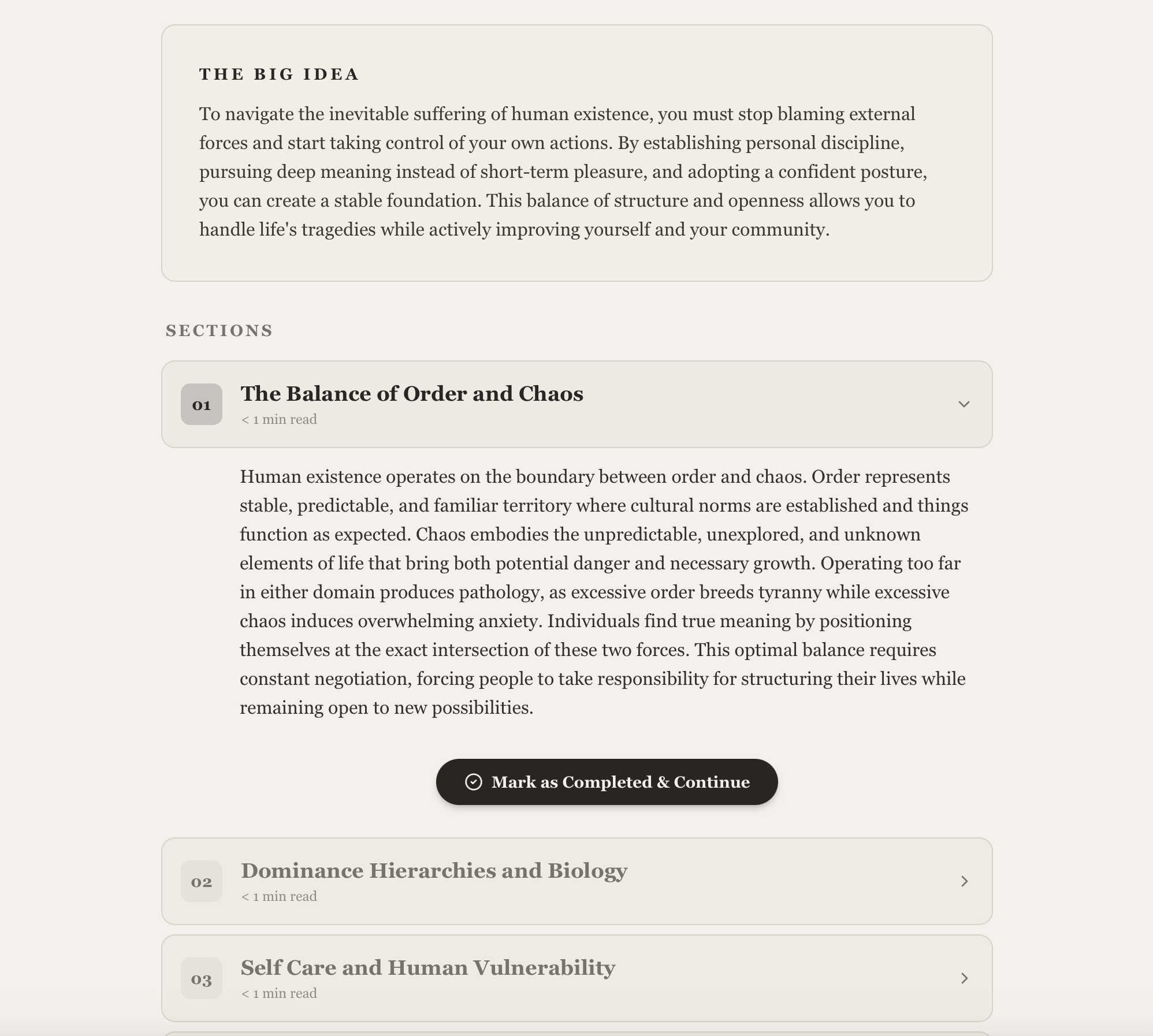 Screenshot illustrating Reading view
